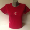 Red Women's Fancy Flake Cotton T-Shirt